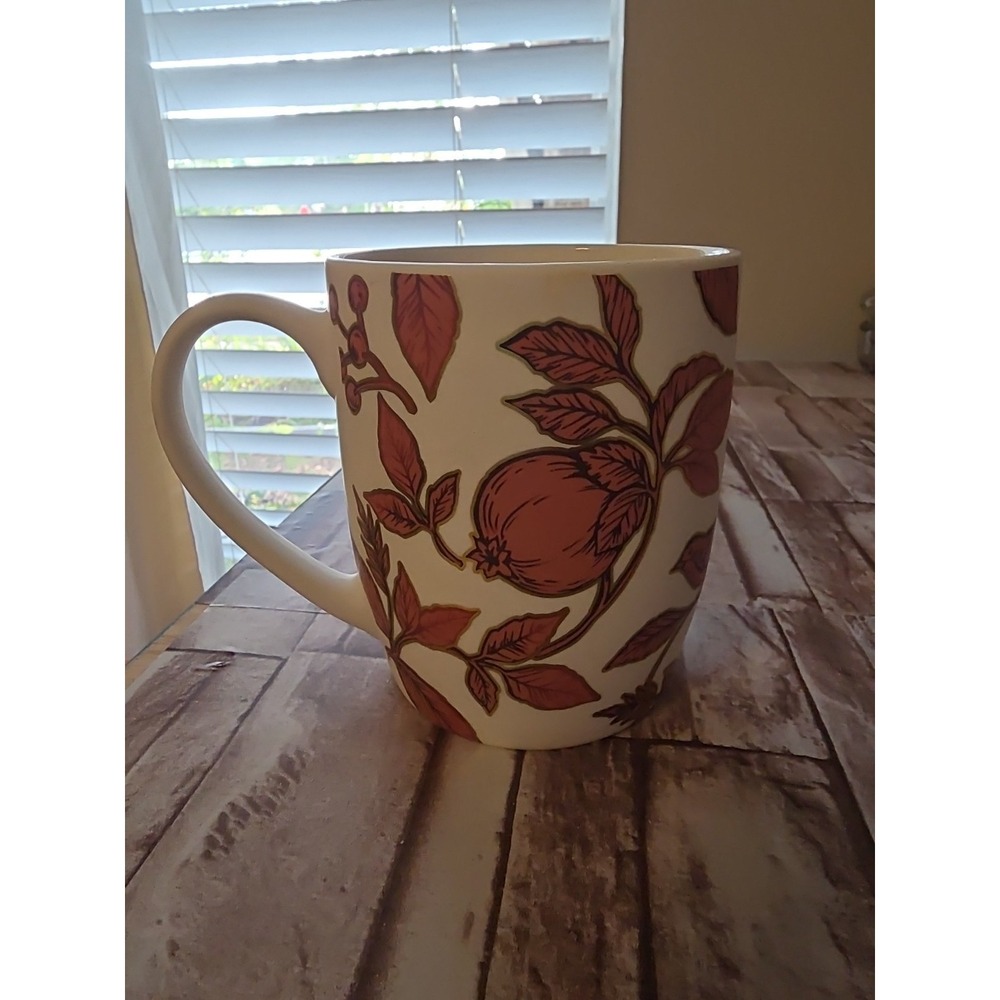 New Dwell Studio Bird & Floral Design Multicolor Soft Touch Mug Cup